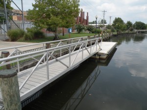 Floating dock at the Seaford Riverwalk