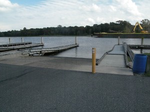 Boat ramps and floating docks at the Seaford Boat Ramp