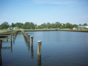 Slips at the Federalsburg Marina.