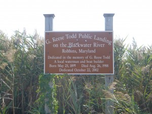 G. Reese Todd Public Landing Sign