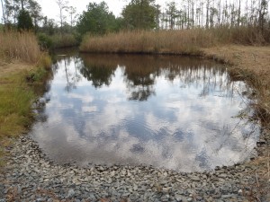 The ramp at Liners Rd. is made of gravel.